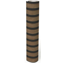 Rouleau de papier peint à rayures marron et noires