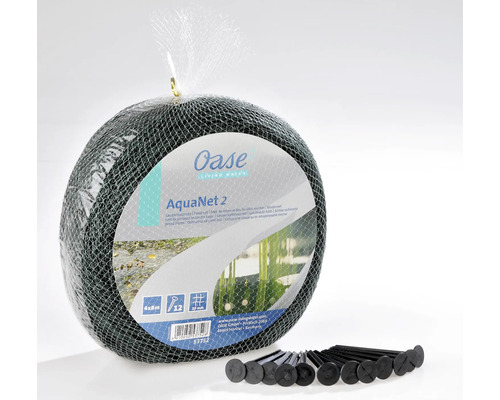 Oase AquaNet 2 Filet de protection contre les feuilles 4 x 8 mètres avec piquets de fixation
