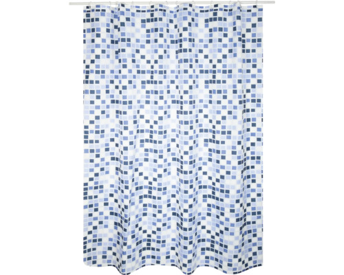 Rideau de douche avec motif carré
