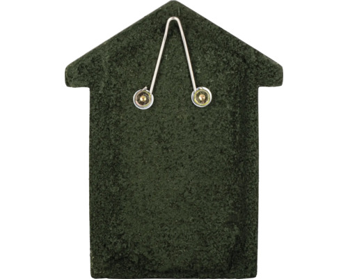 Arrière d''un nichoir avec crochet de suspension en métal