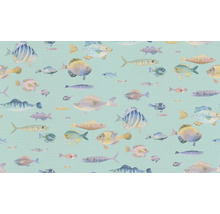 Papier peint avec motif de poissons pour la décoration murale