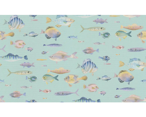 Papier peint avec motif de poissons pour la décoration murale