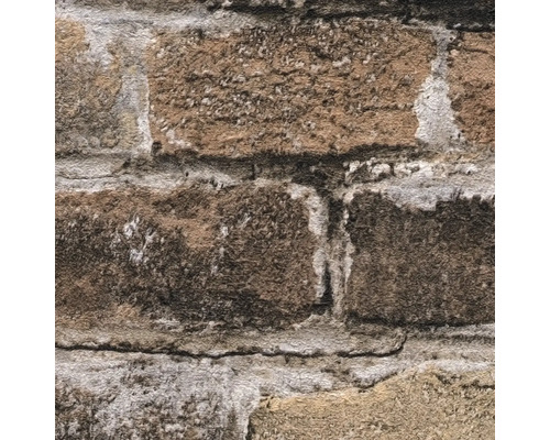 Nahaufnahme einer Tapete mit Mauerwerk-Optik