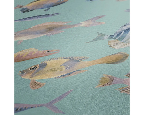 Papier peint avec motif de poissons