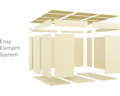 Système d''éléments simple pour constructions en bois