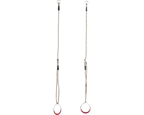 Anneaux de gymnastique avec suspension à corde