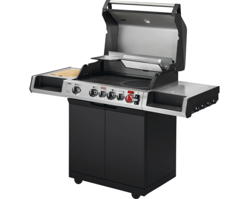 Grill à gaz avec tablettes et placard inférieur