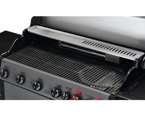 Gril avec grille de cuisson et grille de maintien au chaud
