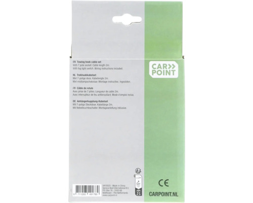 Câble de rotule avec prise à 7 pôles, longueur de câble de deux mètres et interrupteur de feu antibrouillard