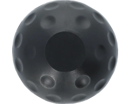 Schwarze Kugelkopfschraube mit gerändelter Oberfläche