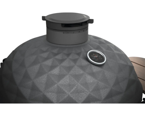 Keramikgrill mit Thermometer und Deckel