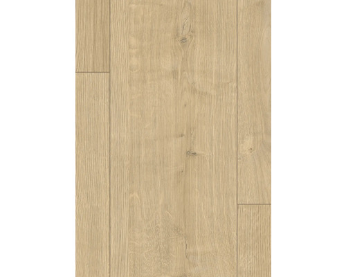 Nahaufnahme von Laminatboden in Holzoptik