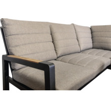 Gartenlounge Sofa mit Stoffbezug und Aluminiumrahmen