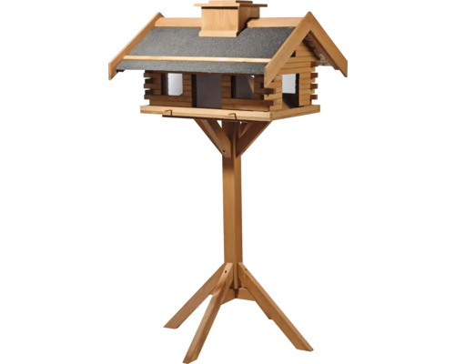 Maison pour oiseaux en bois avec support