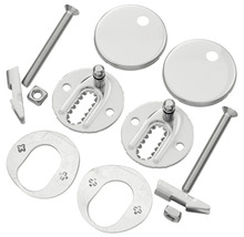 Kit de fixation pour sièges de WC avec vis, écrous et caches