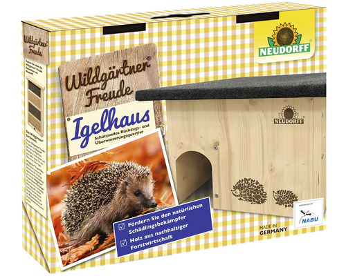 Verpackung eines Igelhauses von Neudorff Wildgärtner Freude
