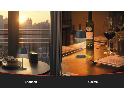 Lampe de table sur table à manger et en gastronomie