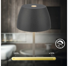 Lampe de table noire avec fonction variateur