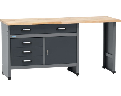 Werkbank mit Schubladen und Schrank