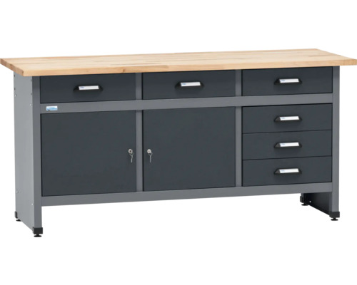 Établi avec tiroirs et compartiments d''armoire