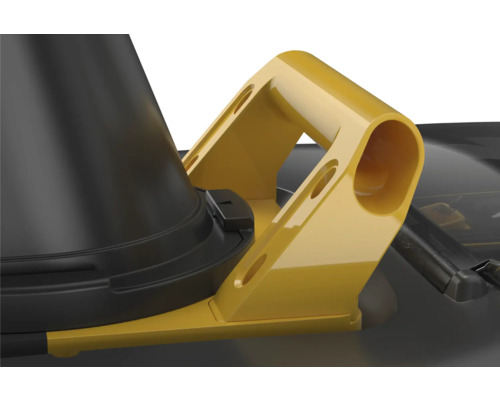 Detailansicht eines Trichteraufsatzes mit Haltegriff