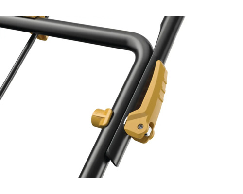 Griff und Verriegelung eines Rasenmähers