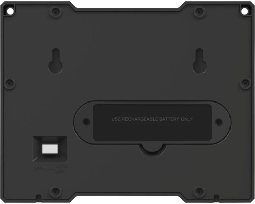 Arrière d''un appareil avec couvercle de batterie et interrupteur