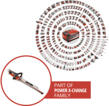 Einhell Power X-Change Akku-Familie mit Akku, Ladegerät und Heckenschere