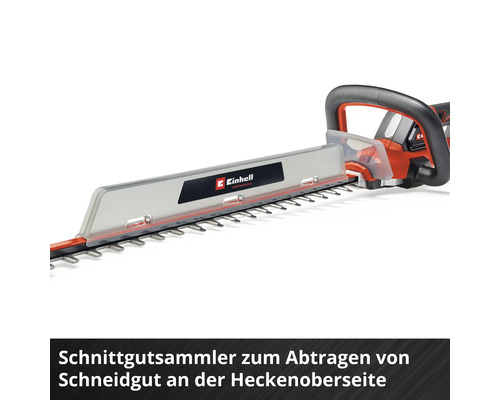 Einhell Heckenschere mit Schnittgutsammler zur Aufnahme von Schnittgut auf der Heckoberseite