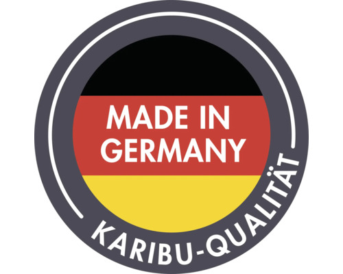 Made in Germany Siegel für Karibu Qualität