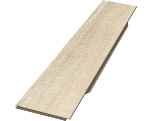 Einzelne helle Laminatdiele mit Holzstruktur