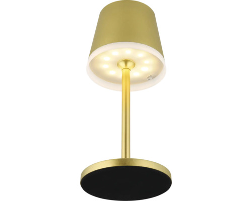 Goldfarbene Tischleuchte mit LED-Beleuchtung
