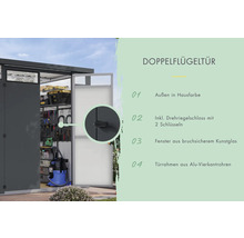 Gartenhaus Karibu Nosten 4 402 x 355 cm anthrazit