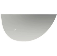 Miroir demi-lune avec capteur tactile pour la salle de bains
