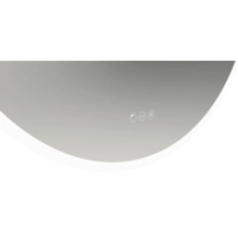 Miroir de salle de bain avec capteur tactile pour contrôler la lumière et le chauffage