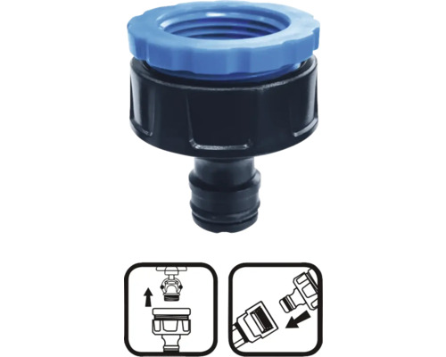 Wasserhahnadapter mit Montageanleitung