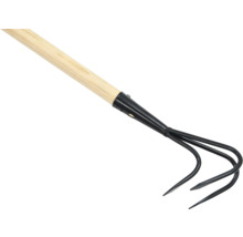 Griffe de jardin avec manche en bois