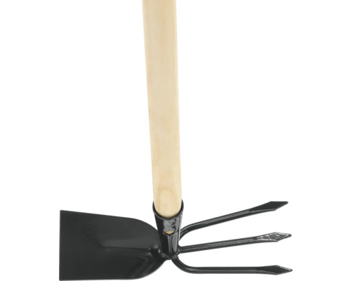 Houe combinée avec manche en bois pour le jardinage