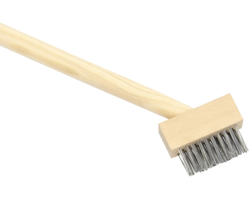 Brosse métallique avec manche en bois