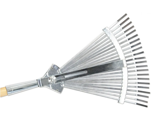 Râteau en métal avec manche en bois pour le jardin