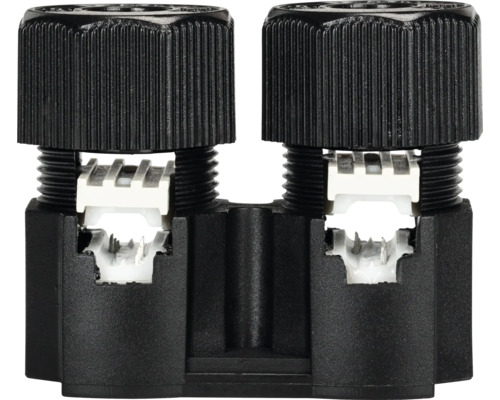 Connecteur enfichable double avec capuchon à vis