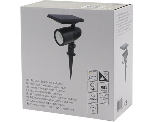 Emballage d''un projecteur LED solaire avec piquet