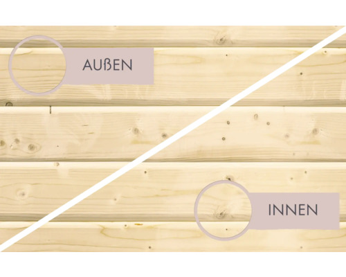 Holzwand für den Aussen- und Innenbereich
