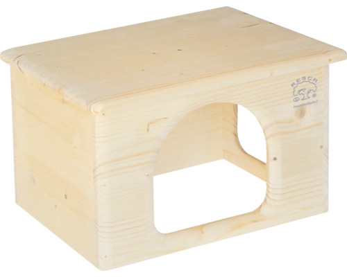 Holzhaus für Kleintiere mit rechteckiger Form und Eingangsöffnung