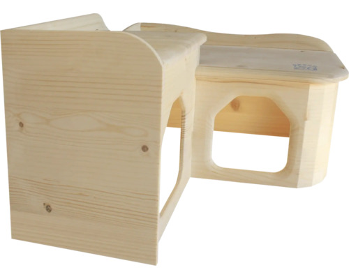 Holzhaus für Kleintiere mit mehreren Kammern