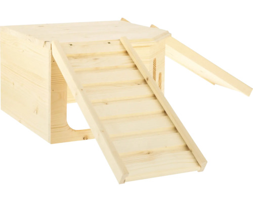 Holz-Kleintierhaus mit Treppe