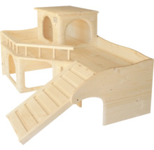 Resch Château pour lapins avec grande terrasse en bois