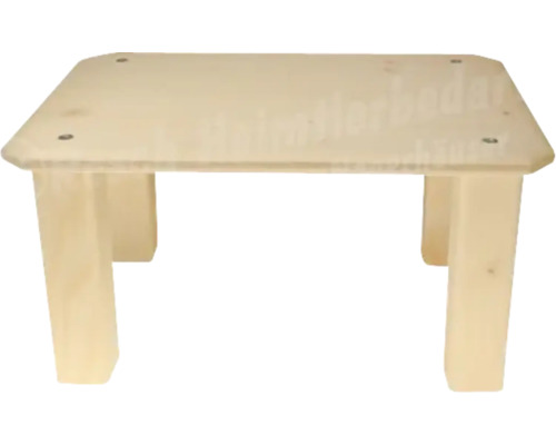 Hocker aus Holz mit quadratischer Sitzfläche