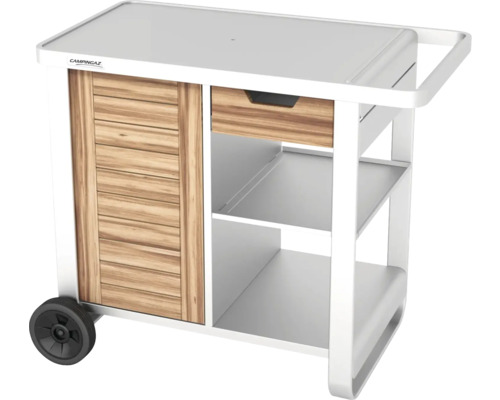 Grillwagen mit Schrank, Schublade und Regalen