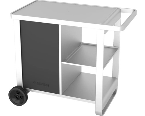 Servierwagen mit Ablageflächen und Rollen